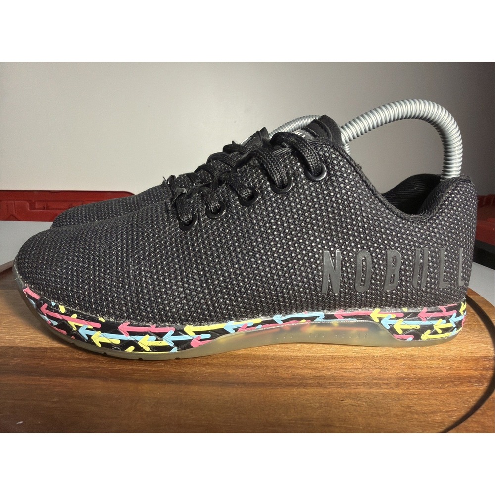 NOBULL SuperFabric Trainer United In Movement Black Shoes Mens 5.5 Womens 7